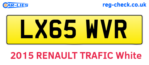LX65WVR are the vehicle registration plates.
