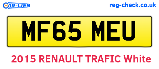 MF65MEU are the vehicle registration plates.