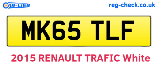 MK65TLF are the vehicle registration plates.