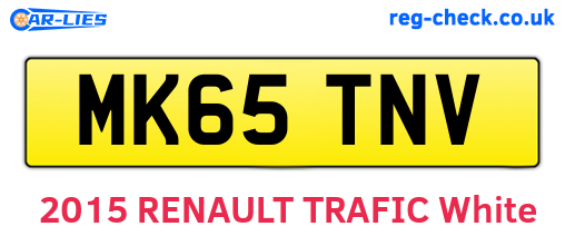 MK65TNV are the vehicle registration plates.
