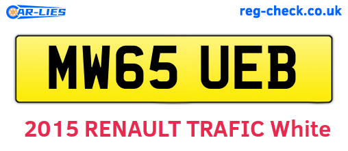 MW65UEB are the vehicle registration plates.