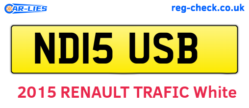 ND15USB are the vehicle registration plates.