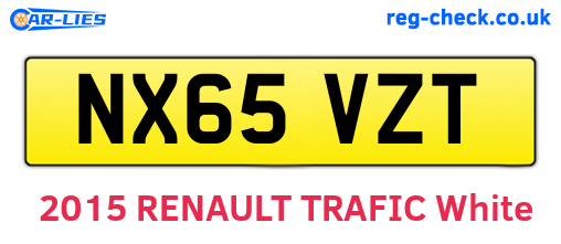 NX65VZT are the vehicle registration plates.