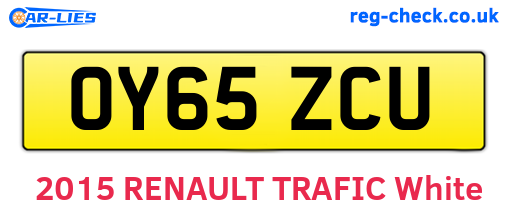OY65ZCU are the vehicle registration plates.