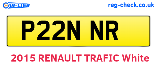 P22NNR are the vehicle registration plates.