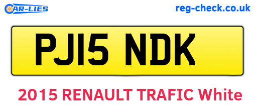 PJ15NDK are the vehicle registration plates.