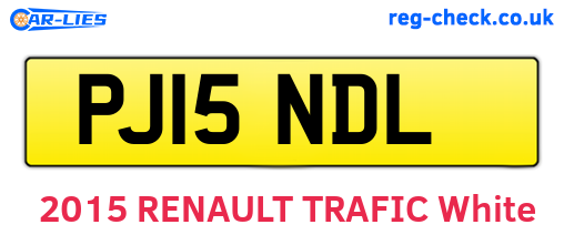 PJ15NDL are the vehicle registration plates.