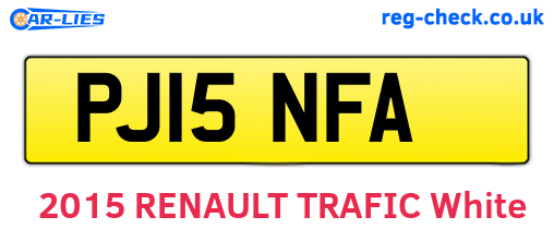 PJ15NFA are the vehicle registration plates.