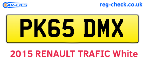 PK65DMX are the vehicle registration plates.