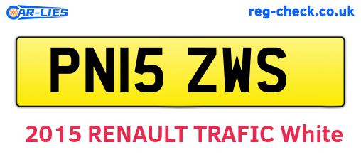 PN15ZWS are the vehicle registration plates.