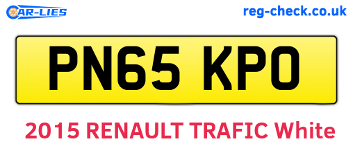 PN65KPO are the vehicle registration plates.