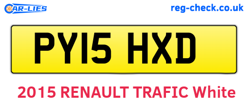 PY15HXD are the vehicle registration plates.