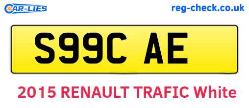 S99CAE are the vehicle registration plates.