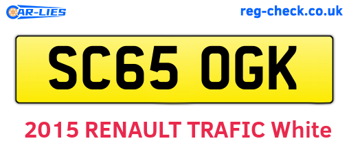 SC65OGK are the vehicle registration plates.