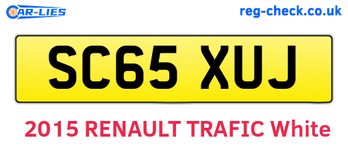 SC65XUJ are the vehicle registration plates.