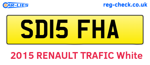 SD15FHA are the vehicle registration plates.