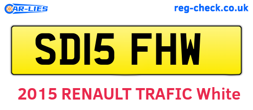 SD15FHW are the vehicle registration plates.