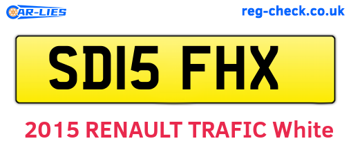 SD15FHX are the vehicle registration plates.