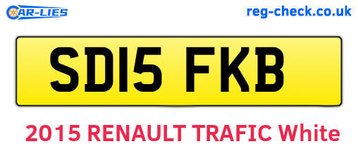 SD15FKB are the vehicle registration plates.