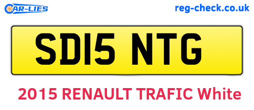 SD15NTG are the vehicle registration plates.