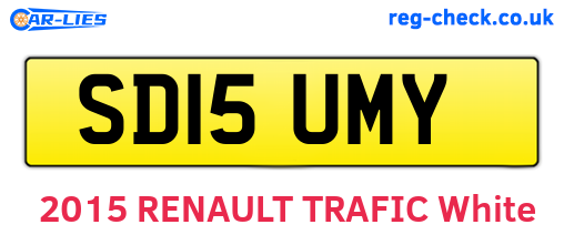 SD15UMY are the vehicle registration plates.