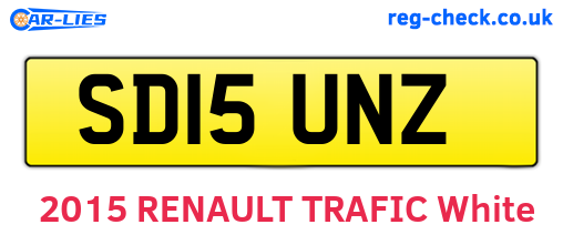 SD15UNZ are the vehicle registration plates.