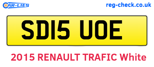SD15UOE are the vehicle registration plates.