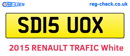 SD15UOX are the vehicle registration plates.