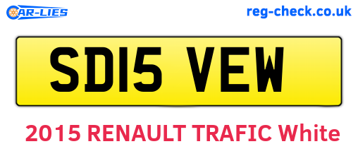 SD15VEW are the vehicle registration plates.
