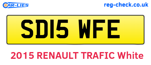 SD15WFE are the vehicle registration plates.