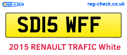 SD15WFF are the vehicle registration plates.