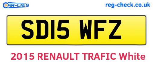 SD15WFZ are the vehicle registration plates.