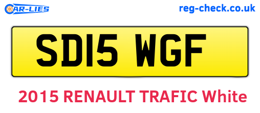 SD15WGF are the vehicle registration plates.