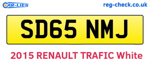SD65NMJ are the vehicle registration plates.