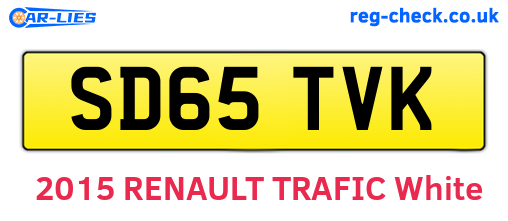SD65TVK are the vehicle registration plates.