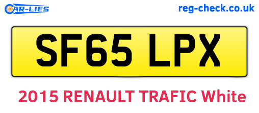 SF65LPX are the vehicle registration plates.