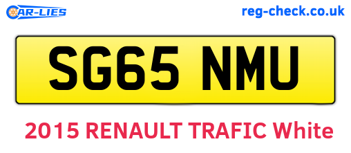 SG65NMU are the vehicle registration plates.