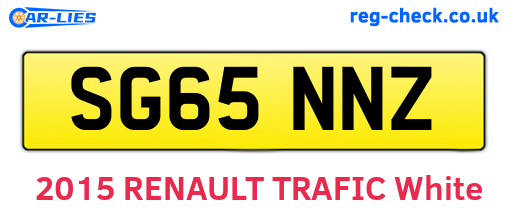 SG65NNZ are the vehicle registration plates.
