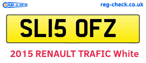 SL15OFZ are the vehicle registration plates.