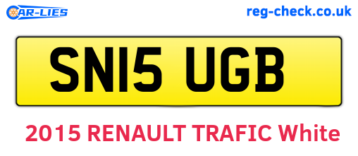 SN15UGB are the vehicle registration plates.