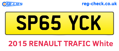 SP65YCK are the vehicle registration plates.