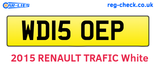 WD15OEP are the vehicle registration plates.