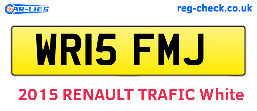 WR15FMJ are the vehicle registration plates.