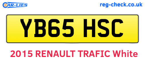 YB65HSC are the vehicle registration plates.