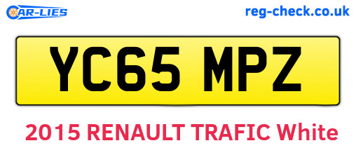 YC65MPZ are the vehicle registration plates.
