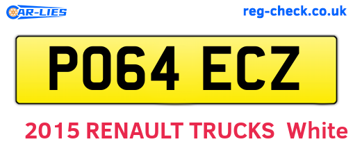 PO64ECZ are the vehicle registration plates.
