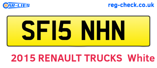 SF15NHN are the vehicle registration plates.