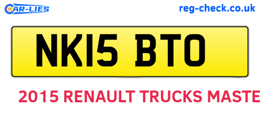 NK15BTO are the vehicle registration plates.