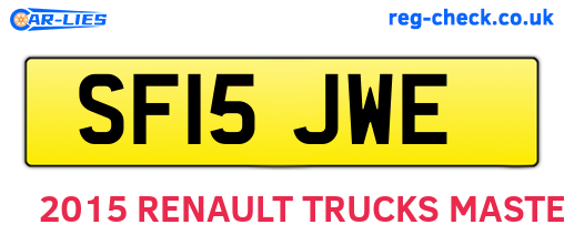 SF15JWE are the vehicle registration plates.
