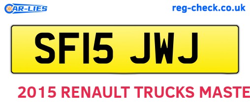 SF15JWJ are the vehicle registration plates.